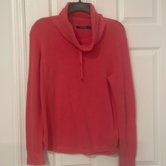 Lauren Ralph Lauren classic timeless waffle cowl neck in size large - Picture 1 of 7